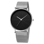 Stylish Geo Dial Quartz Watch with Mesh Strap | Men's Watches | - Shoppix