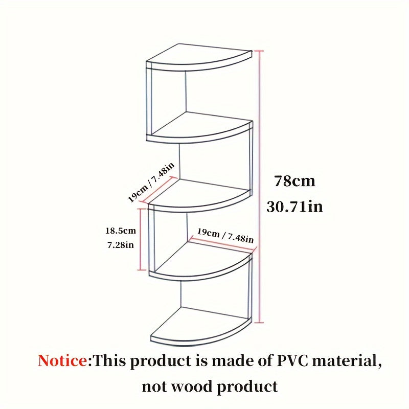 5-Tier Corner Floating Shelf | Decoration Items | - Shoppix