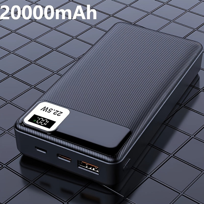 10/20000mAH Fast Charge Power Pack - LED Display & Multi-Port | Charging Accessories| - Black / 20000mAh