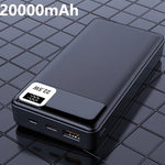 10/20000mAH Fast Charge Power Pack - LED Display & Multi-Port | Charging Accessories| - Black / 20000mAh