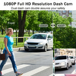 Dual Front & Rearview Camera Dash Cam with 10.16 CM Touchscreen Display | Dash Cams | - Shoppix