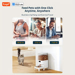 Tuya Smart Automatic Pet Feeder - Remote Control & WiFi Connectivity | Pet Accessories|