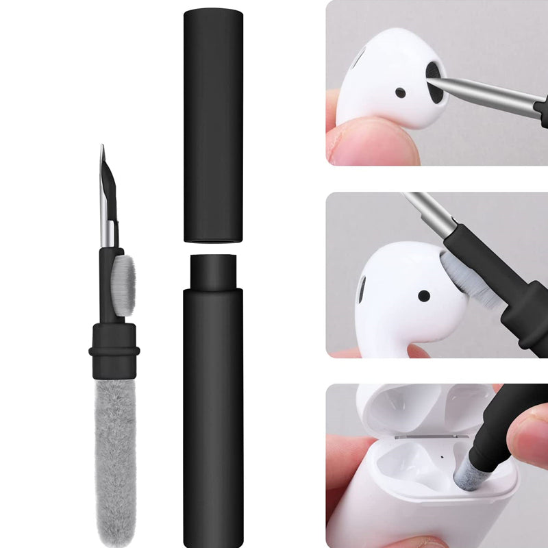 Earbuds Cleaning Pen – 3-in-1 Multifunctional Cleaner Kit for Wireless Earphones, Charging Case & Keyboard