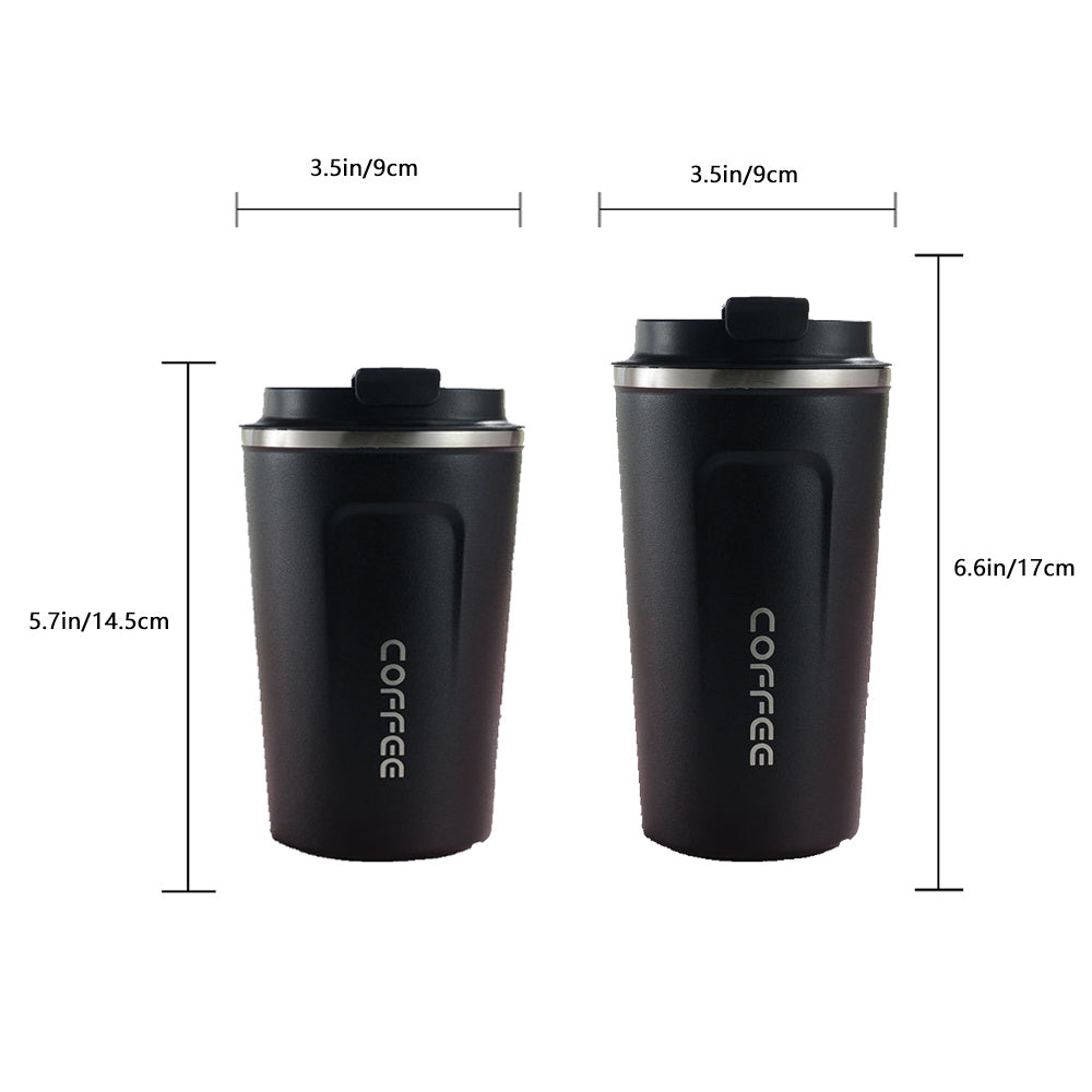 Enjoy Perfect Brews Anywhere: 304 Stainless Steel Coffee Mug with Temperature Display | Drinkware | - Shoppix