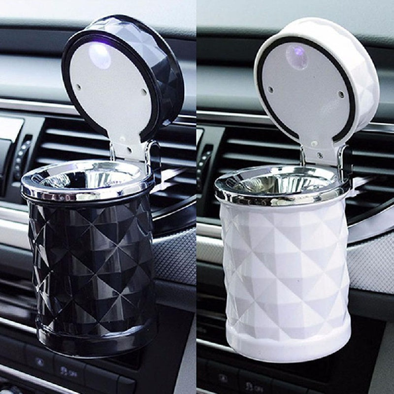 Elegant Rhinestone Car Ashtray with LED Light: A Stylish and Functional Auto Accessory | Car Accessories | - Shoppix