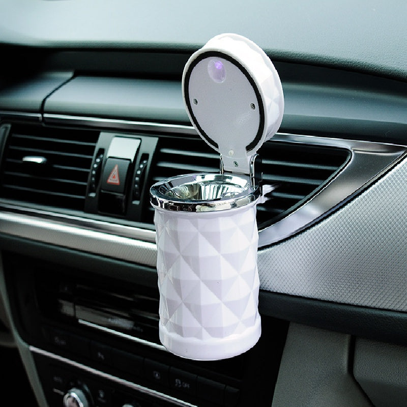 Elegant Rhinestone Car Ashtray with LED Light: A Stylish and Functional Auto Accessory | Car Accessories | - Shoppix