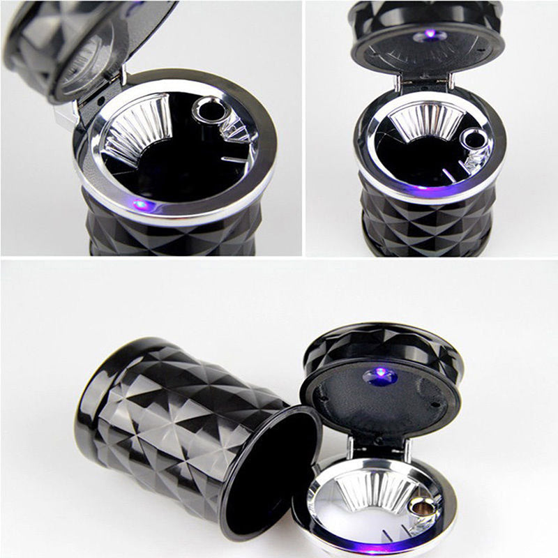 Elegant Rhinestone Car Ashtray with LED Light: A Stylish and Functional Auto Accessory | Car Accessories | - Shoppix