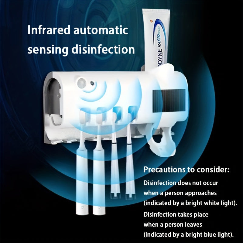 Hygienic Bathroom Companion: Smart Toothbrush Sanitizer and Holder | Bathroom Accessories | - Shoppix