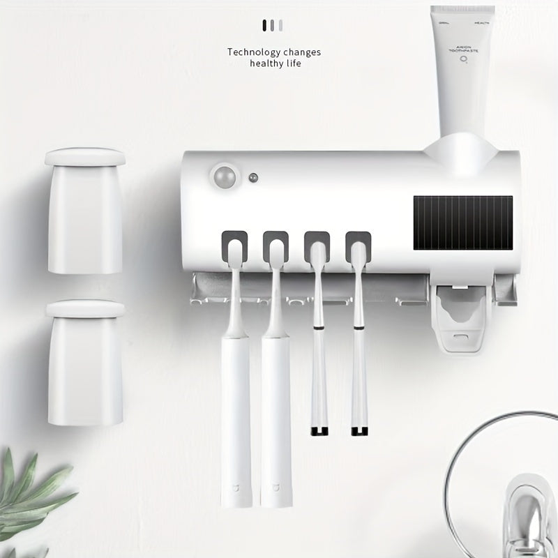 Hygienic Bathroom Companion: Smart Toothbrush Sanitizer and Holder | Bathroom Accessories | - Shoppix