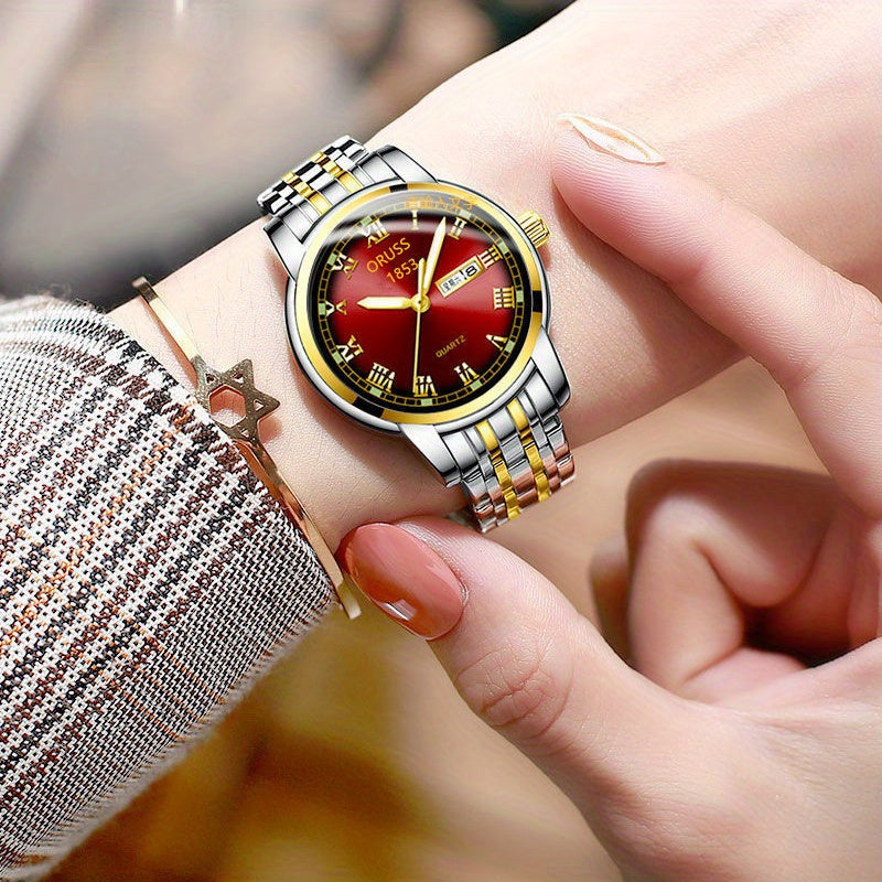 Elegant Waterproof Women's Quartz Watch with Luminous Dial | Women's Watches | - Shoppix