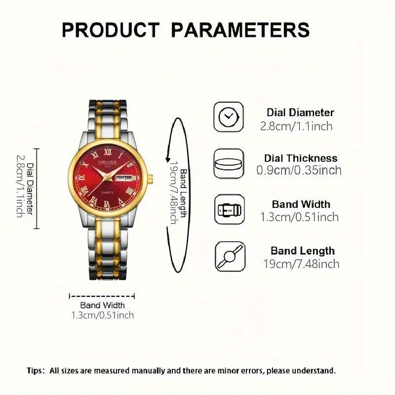 Elegant Waterproof Women's Quartz Watch with Luminous Dial | Women's Watches | - Shoppix