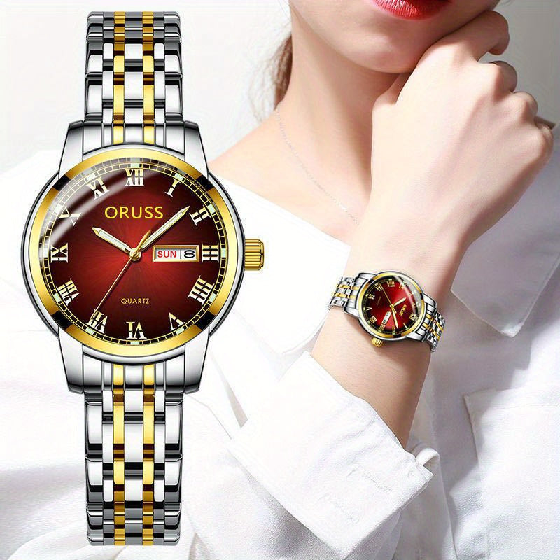 Elegant Waterproof Women's Quartz Watch with Luminous Dial | Women's Watches | - Shoppix