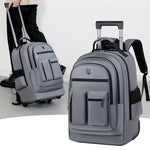 Multi-Layer Trolley Travel Backpack with Wheels | Luggage Bag | - Shoppix