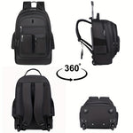 Multi-Layer Trolley Travel Backpack with Wheels | Luggage Bag | - Shoppix
