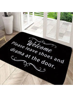 "Welcome Please Leave Shoes" Doormat – Absorbent, Non-Slip, Machine Washable - Shoppix