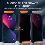 5-Pack 9H Hardness Tempered Glass Privacy Screen Protector for iPhone 11/12/13/14/15/16 Series - Anti-Spy Glossy Shield
