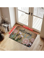 "Welcome Please Leave Shoes" Doormat – Absorbent, Non-Slip, Machine Washable - Shoppix