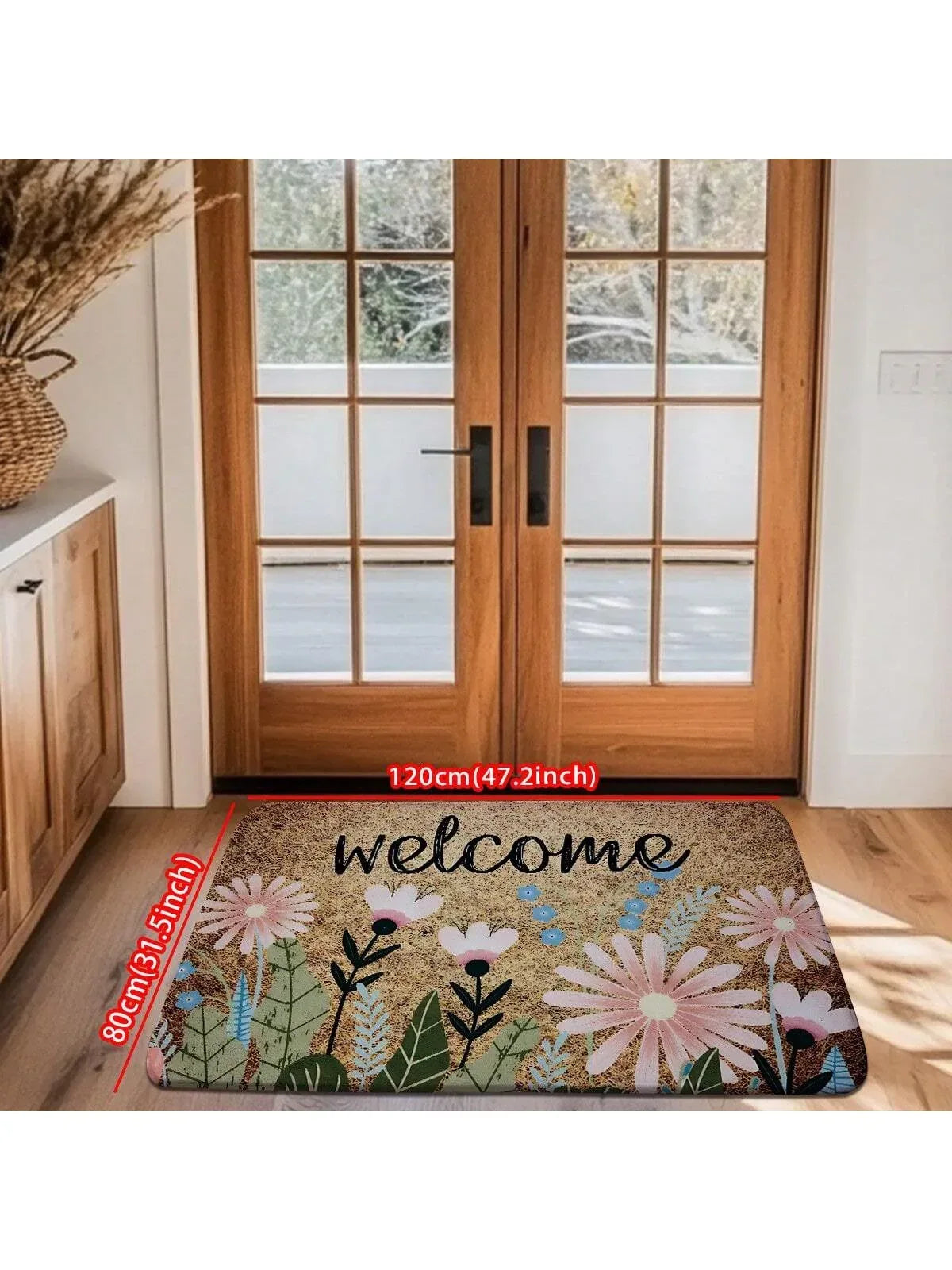 "Welcome Please Leave Shoes" Doormat – Absorbent, Non-Slip, Machine Washable - Shoppix