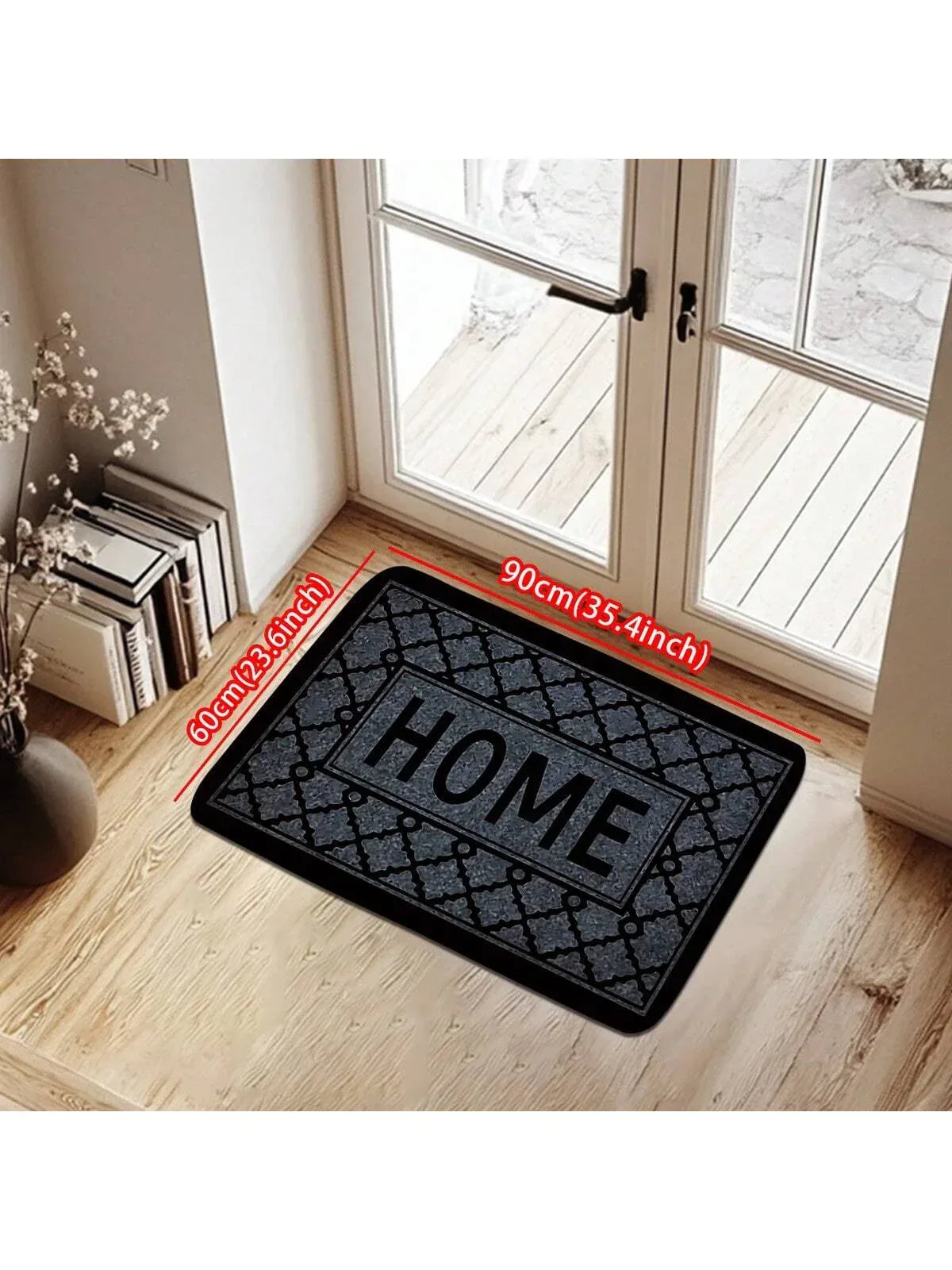 "Welcome Please Leave Shoes" Doormat – Absorbent, Non-Slip, Machine Washable - Shoppix