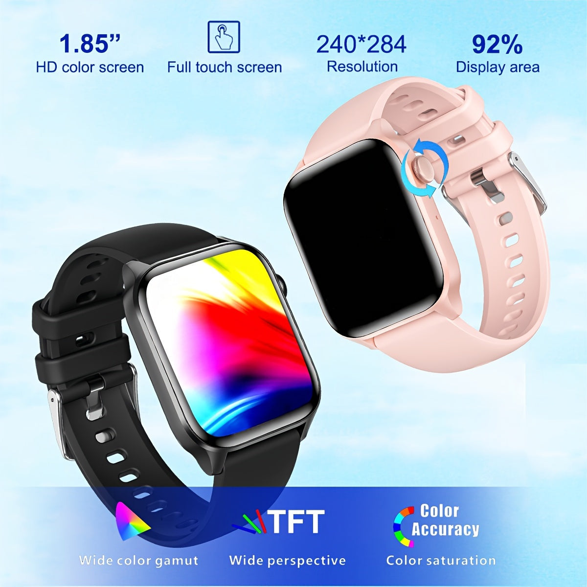 Stylish Full Touch Screen Smartwatch for Active Lifestyles | Smart Watches | - Shoppix
