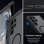 Magnetic Wireless Charging Phone Case, For Samsung Galaxy S24 S23 Ultra S24+ S23 Full Coverage Protection, Shockproof, Matte Texture