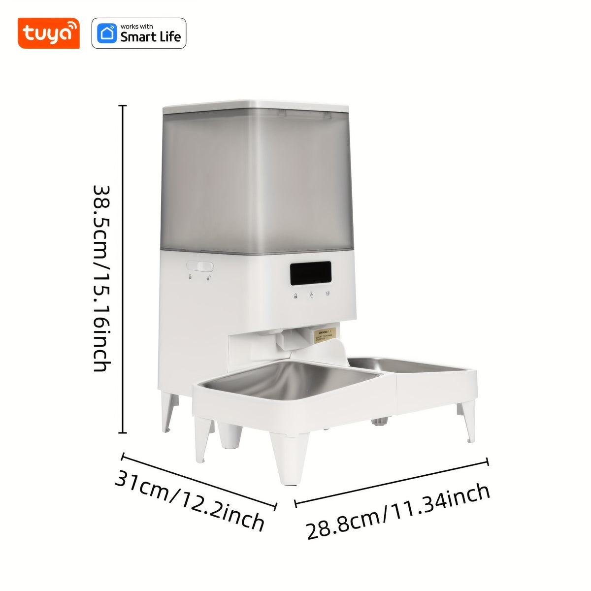 Tuya Smart Automatic Pet Feeder - Remote Control & WiFi Connectivity | Pet Accessories|