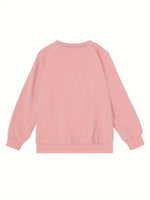 Mädchen Fashion Set, Weiches Polyester Sweatshirt mit Buchstabendruck, Lässiger Rundhalspullover, Schlaghose, Accessoiretasche, Mütze, Uhr, Kopfhörer - Herbst/Winter Outfit, Für Outdoor