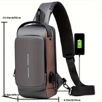 Stylish Anti-Theft Shoulder Bag with USB Charging Port for Men | Bags and Luggage | - Shoppix