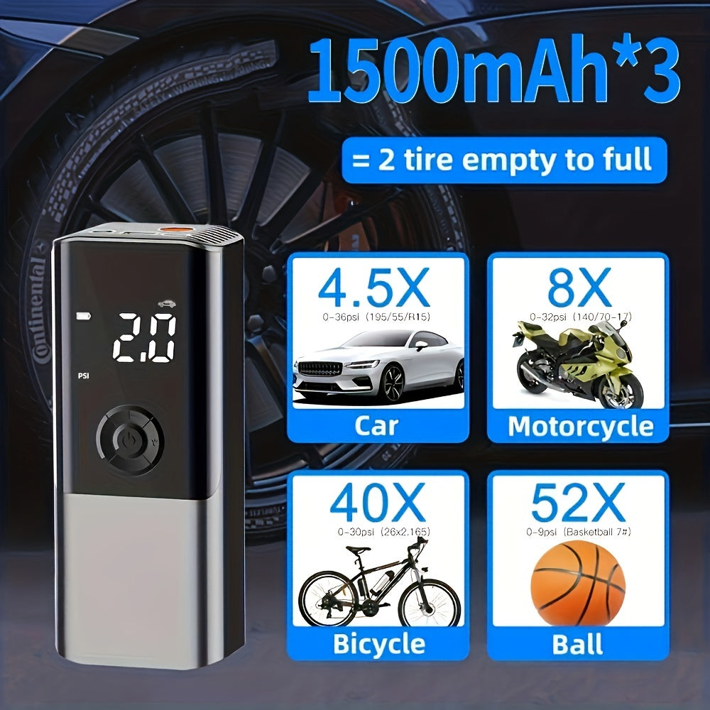 Stay Prepared on the Road with our Cordless Electric Car Air Pump | Car Accessories| - Shoppix