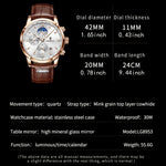 Elevate Your Style with the LIGE Luxury Leather Chronograph Watch for Men | Men Watches| - Shoppix