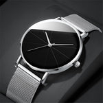 Casual Round Quartz Watch with Large Dial and Mesh Strap | Men's Watches | - Shoppix