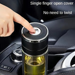 Stay Refreshed Anywhere: 17oz Double Wall Glass Water Bottle with Tea Strainer | Drinkware | - Shoppix