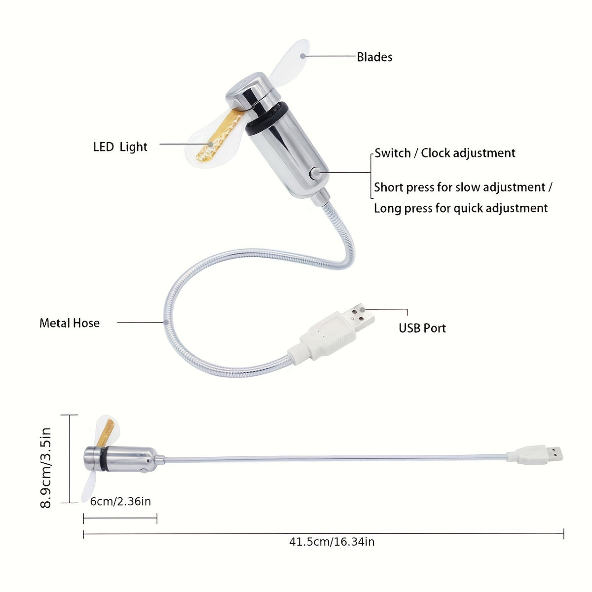 Stay Cool and Informed with the USB Clock Fan Portable | Gadgets|