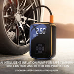 Portable Wireless Air Compressor – Rechargeable Handheld Tire Inflator with LED Light & Digital Display