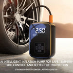 Portable Wireless Air Compressor – Rechargeable Handheld Tire Inflator with LED Light & Digital Display