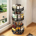 Efficient Countertop Organization: Rotatable Kitchen Seasoning Rack | Storage Organization | - Shoppix