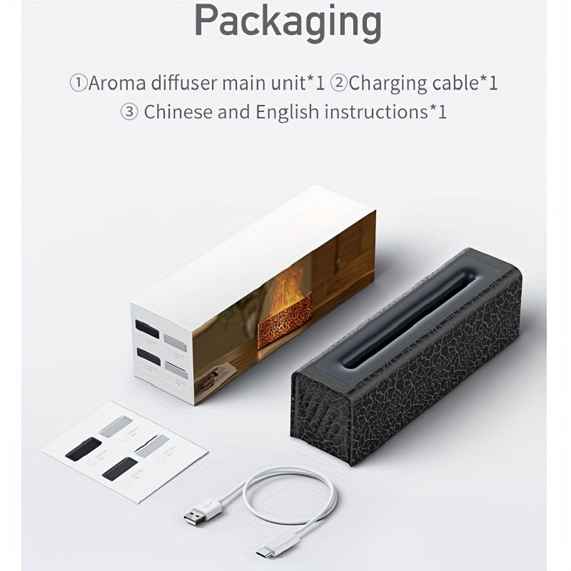 Rainbow Flame Humidifier: Portable USB Air Purifier & Cozy Desktop Accent | Air Quality |