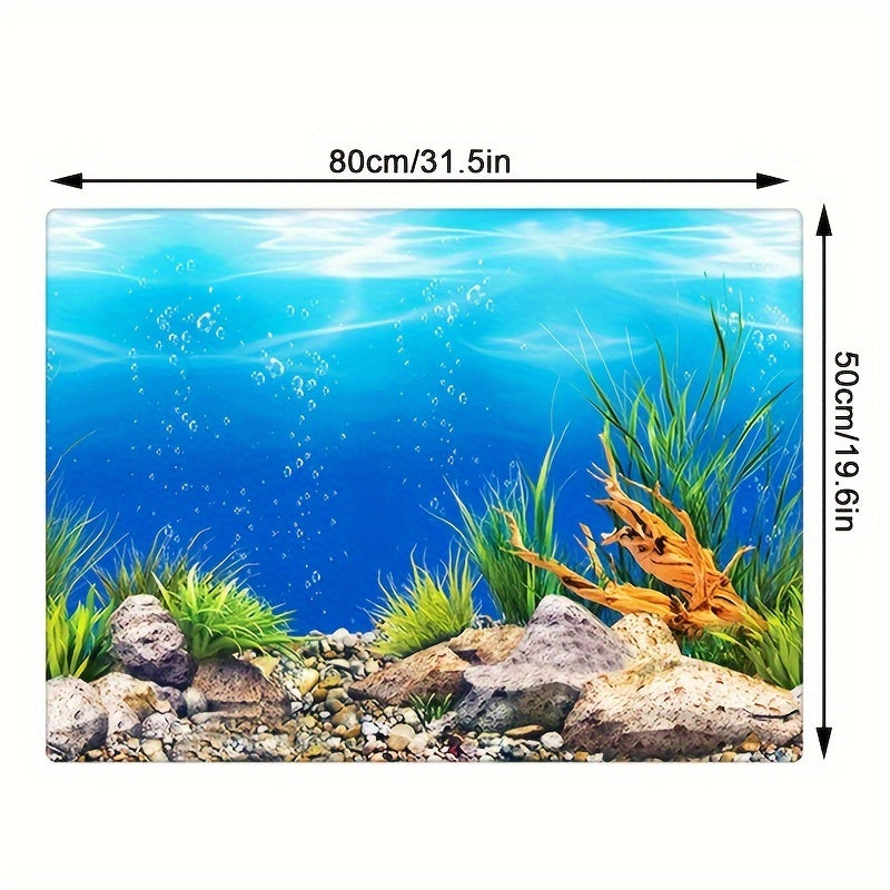 Double-Sided Fish Tank Background Paper – 3D Aquarium Decorative Wallpaper