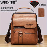 Vintage Faux Leather Men's Crossbody Bag | Bags & Luggage | - Shoppix