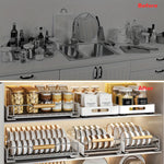 Heavy Duty Pull-Out Cabinet Organizer - Expandable Storage Solution for Kitchen & Home Organization