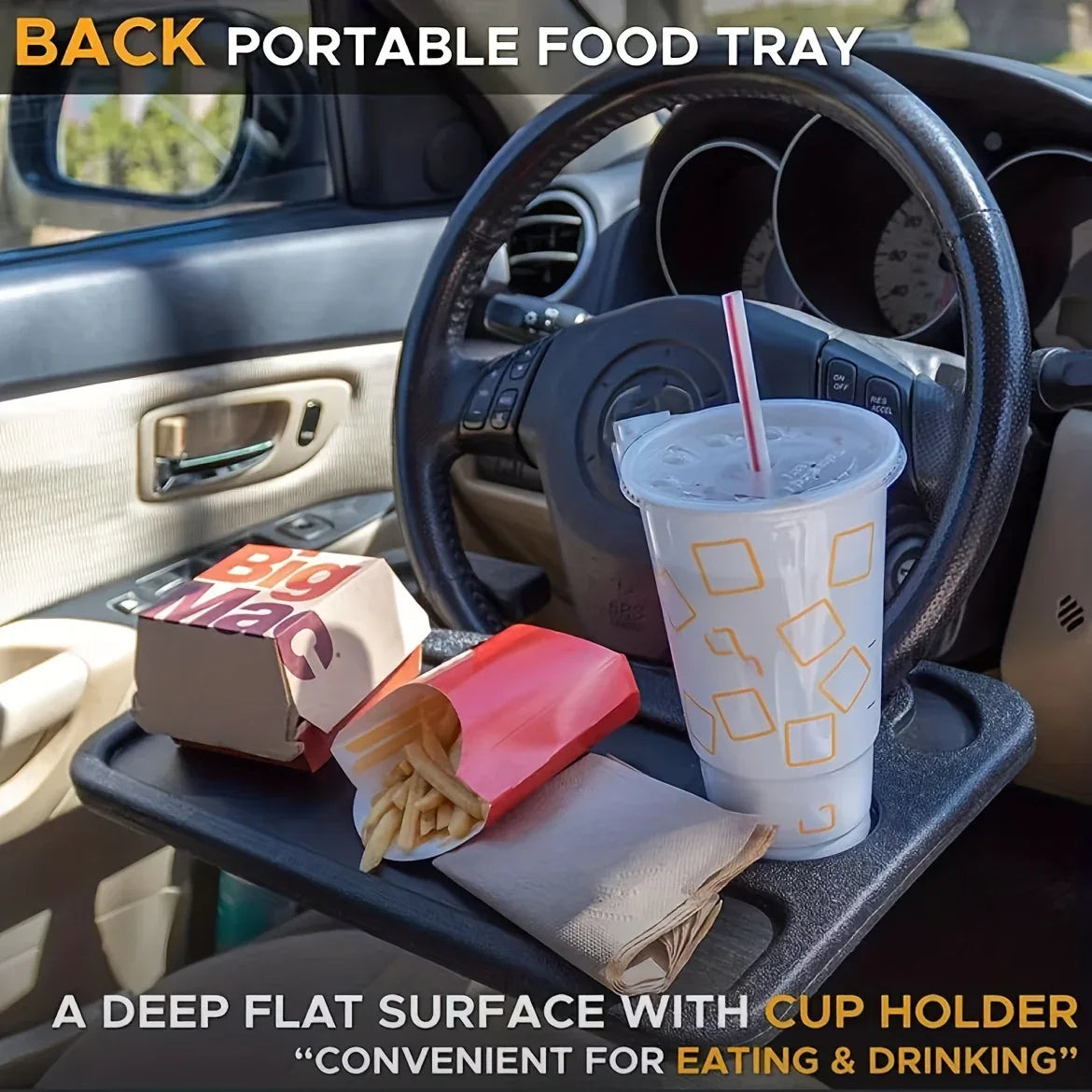 Multifunctional Car Steering Wheel Table Tray | Car Accessories | - Shoppix
