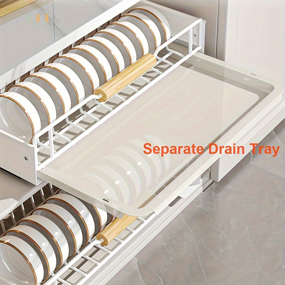 Heavy Duty Slide-Out Pantry Shelves – Metal Dish Multipurpose Drying Storage Racks, Expandable Kitchen Organization