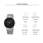 Casual Round Quartz Watch with Large Dial and Mesh Strap | Men's Watches | - Shoppix