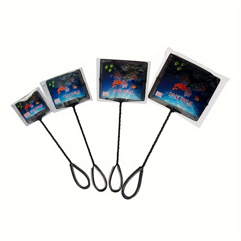 Fischnetz-Set: 7,62 cm, 10,16 cm, 12,7 cm, 15,24 cm quadratische Fischnetze für Aquarien – PE-Material