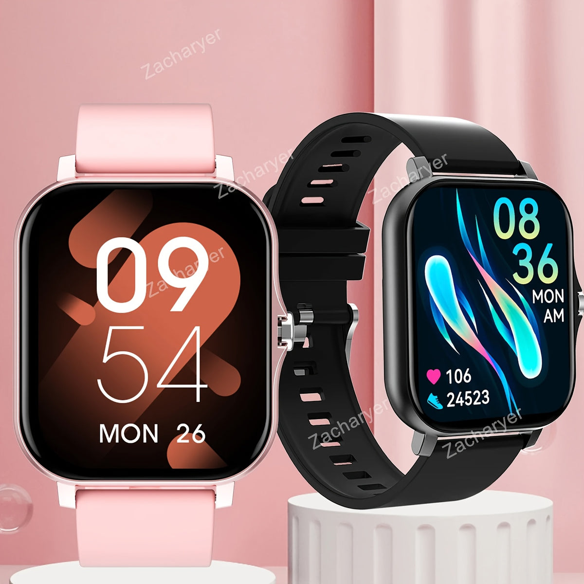 Smart Watch 2025 | 1.83" HD Touch | Call & Reply | Fitness Tracker | Zinc Alloy | 180mAh Battery