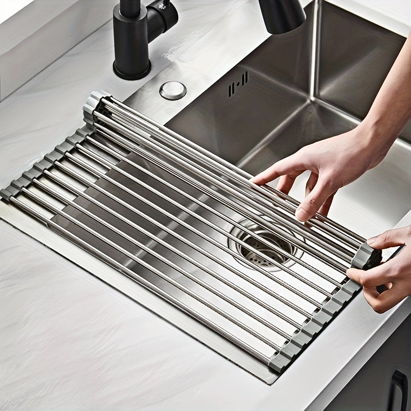 Efficient Kitchen Organization: Foldable Dish Drying Rack | Storage Organization | - Shoppix