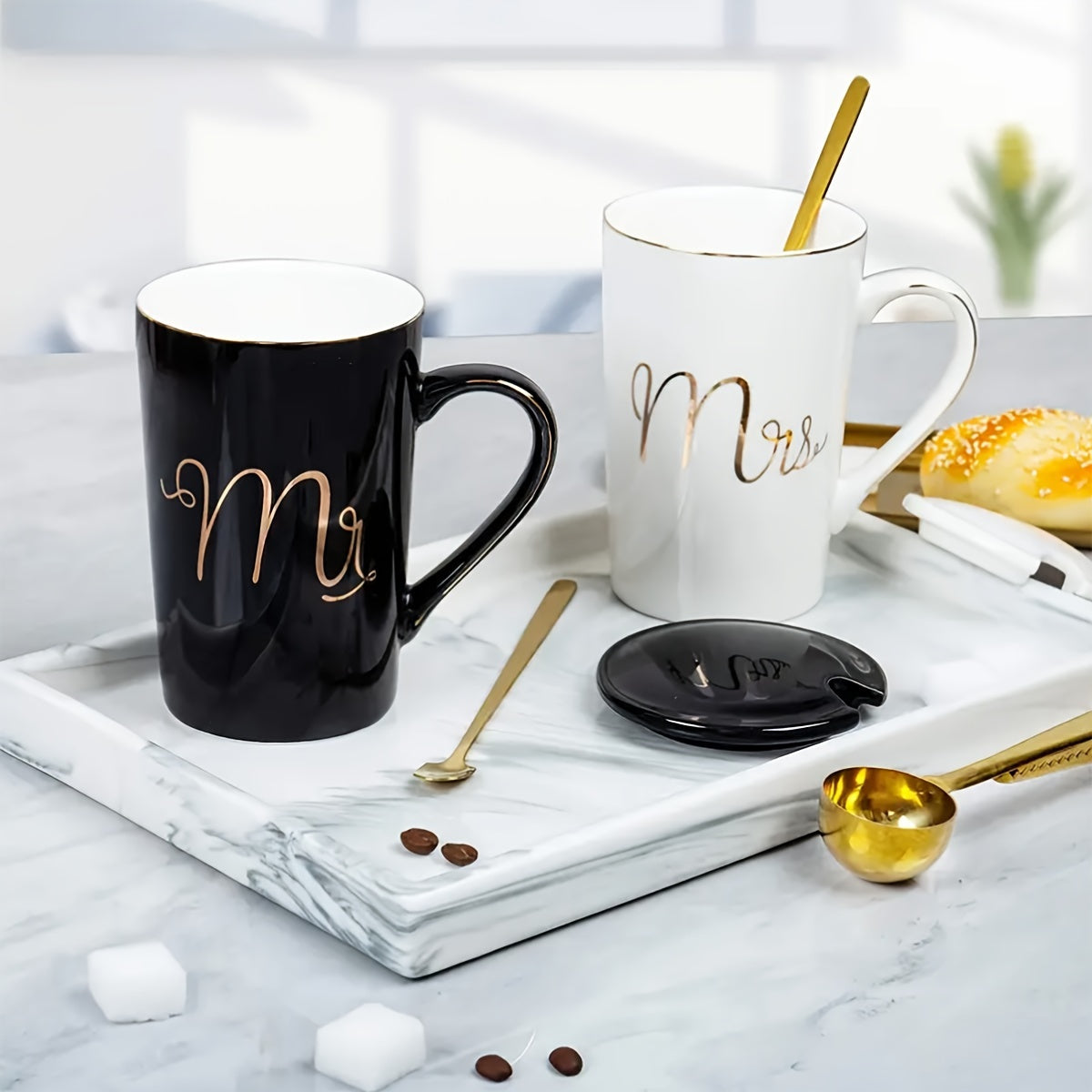 Toast to Love with Our Mr. & Mrs. Coffee Mug Set | Drinkware | - Shoppix