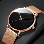 Stylish Geo Dial Quartz Watch with Mesh Strap | Men's Watches | - Shoppix