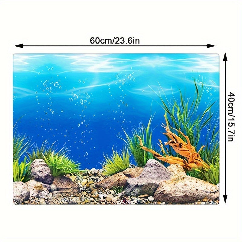 Double-Sided Fish Tank Background Paper – 3D Aquarium Decorative Wallpaper