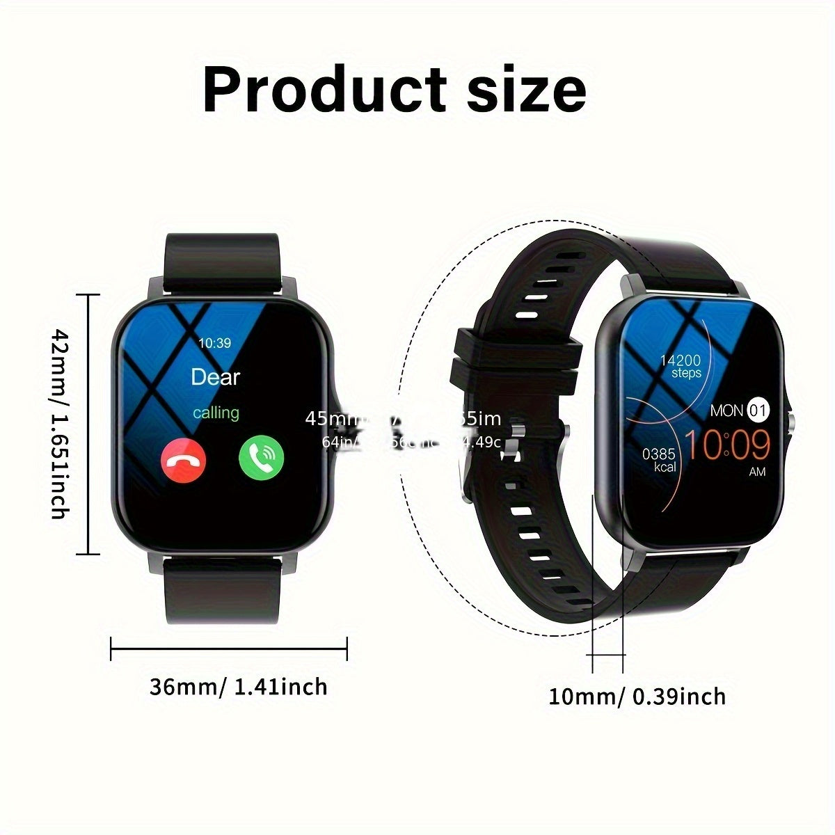 Smart Watch 2025 | 1.83" HD Touch | Call & Reply | Fitness Tracker | Zinc Alloy | 180mAh Battery